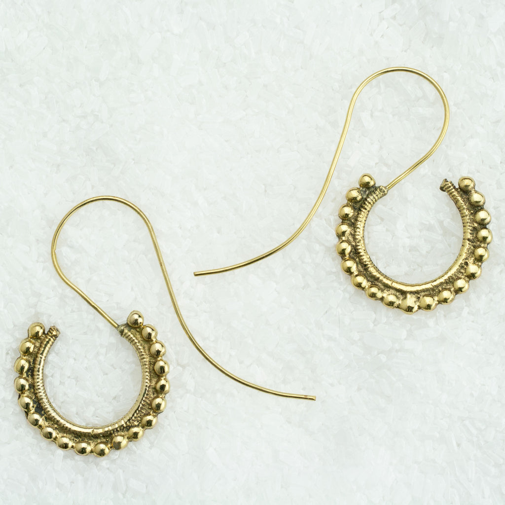Indian Brass Earrings - BS-B22