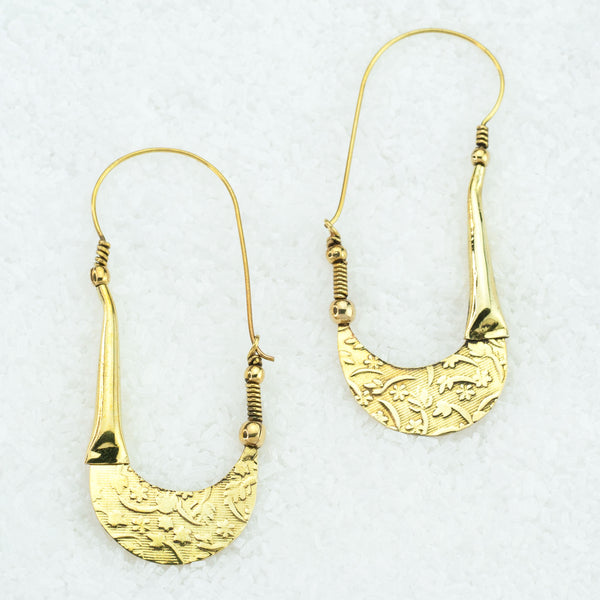 Indian Brass Earrings - BS-A602