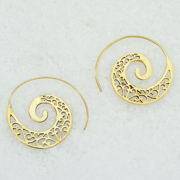 Spiral Brass Earrings - BS-C90